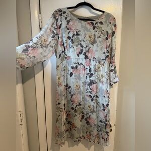 Seraphine Pastel Floral Long Sleeve Dress Maternity